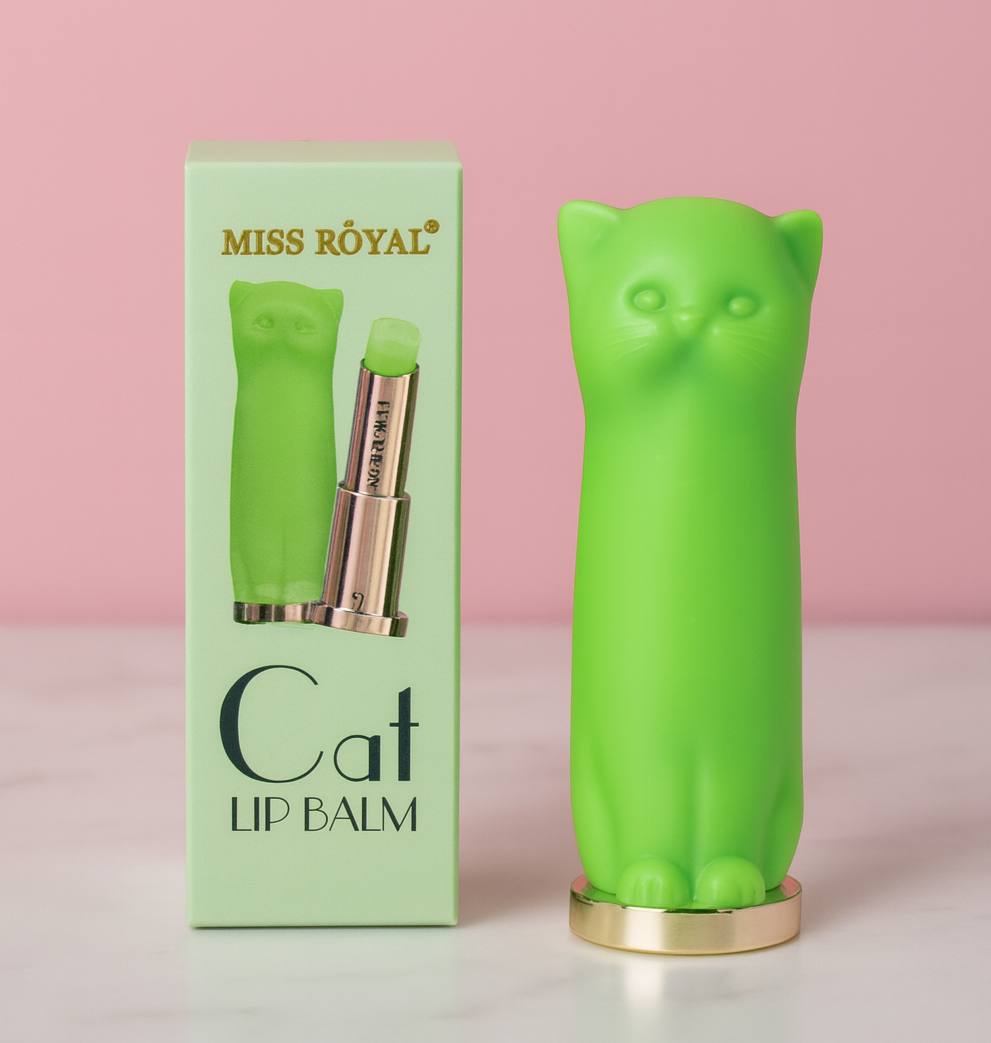بالم لب فانتزی Miss Royal طرح گربهای | مرطوب کننده و مغذی