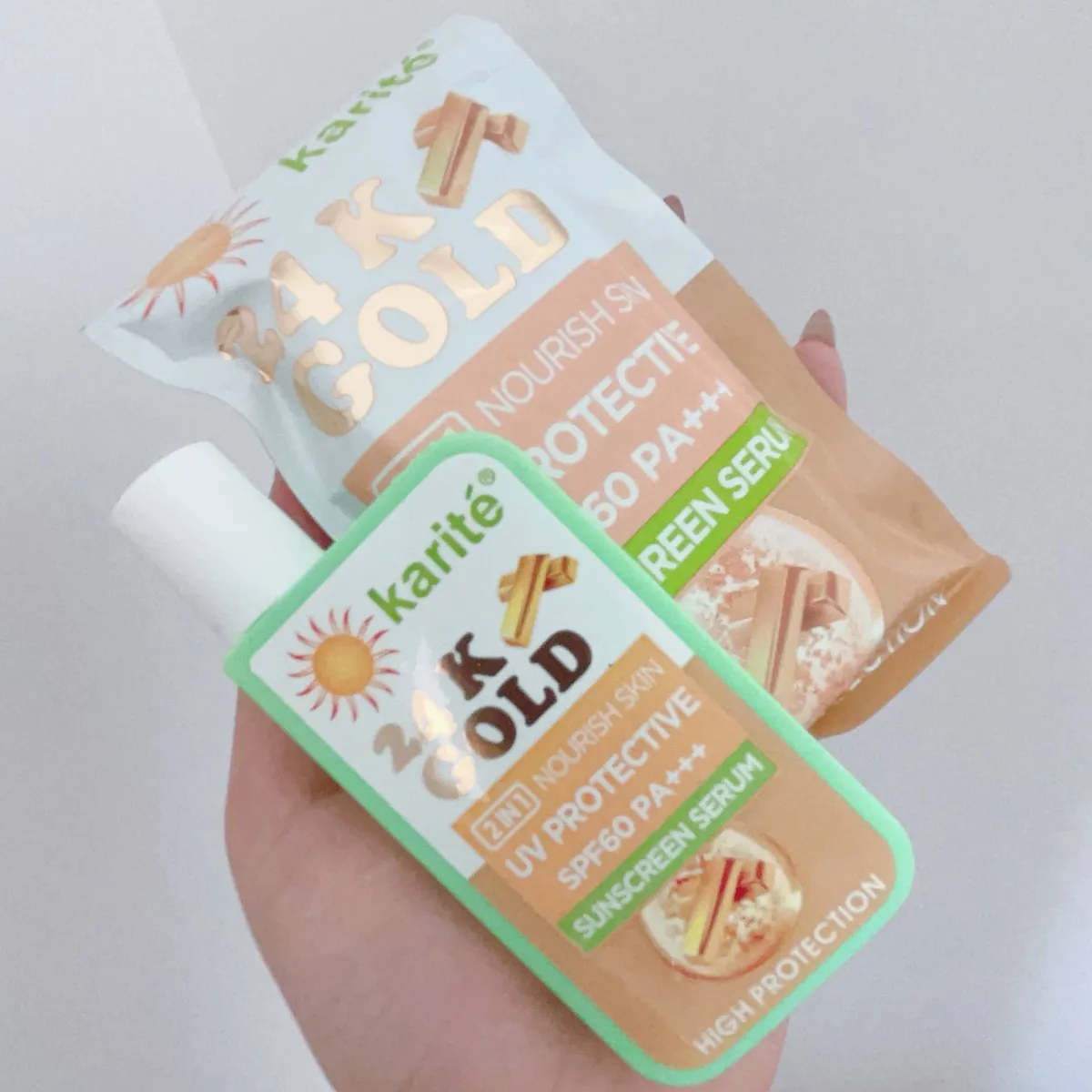 ضدآفتاب سرمی Karité طلای ۲۴ عیار