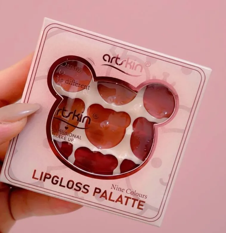 پالت رژ لب آرت‌اسکین خرسی ۹ رنگ | Artskin Lip Gloss Palette