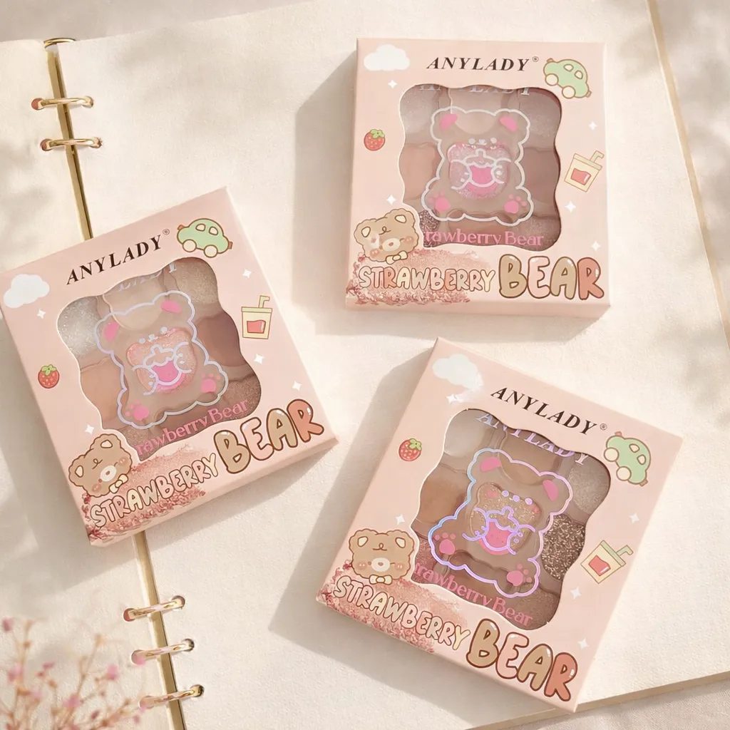 پالت سایه 9 رنگ آنی لیدی طرح خرس توت فرنگی