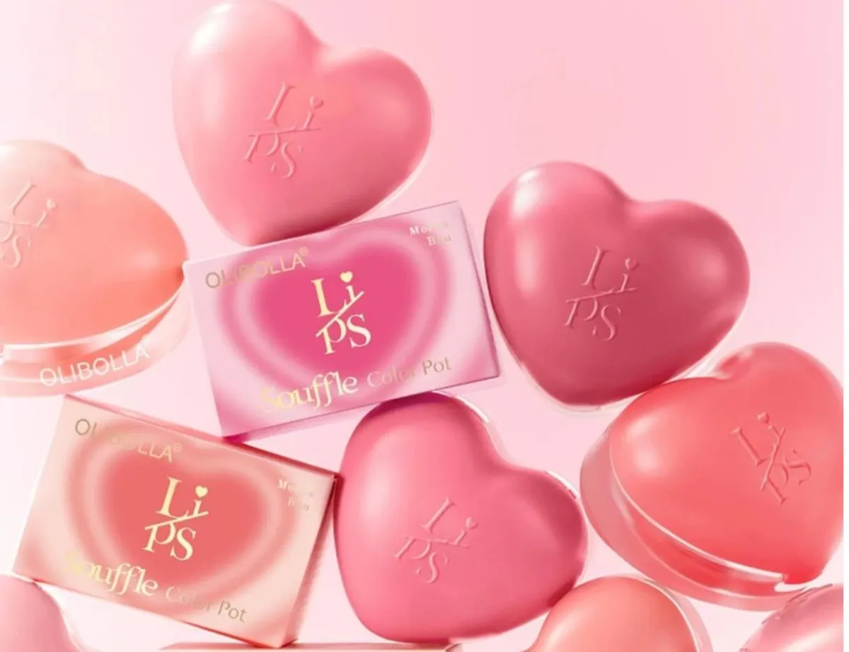 رژ لب قلبی OLIBOLLA مدل Soufflé Color Pot