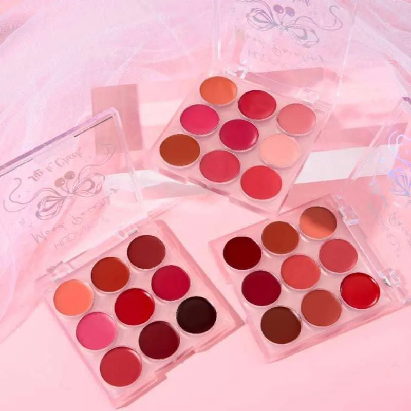 پالت رژگونه و رژ لب جامد هوداموجی HUDA MOJI مدل دوکاره