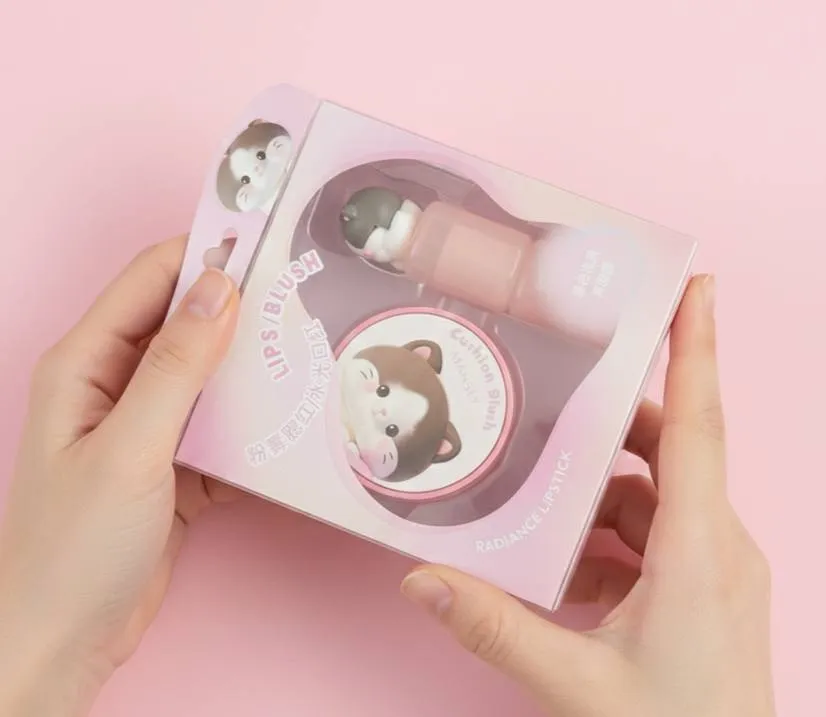 ست رژلب و رژگونه فانتزی عروسکی Mansly – هدیه جذاب