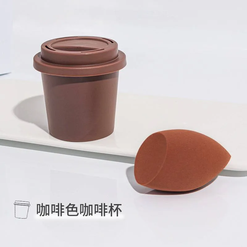 پد آرایشی اسفنجی (بلندر) همراه با کیس طرح لیوان قهوه