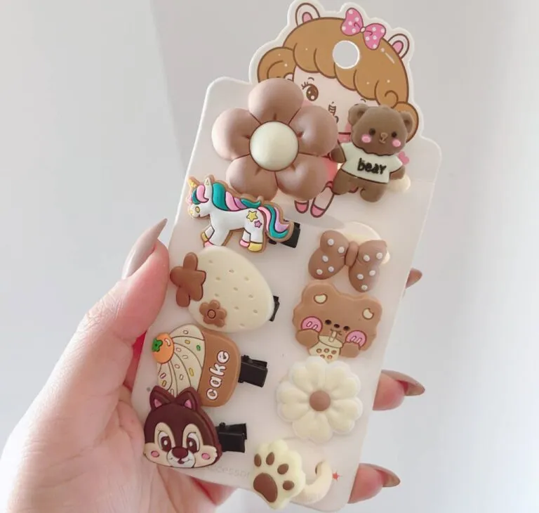 ست گیره مو فانتزی 10 عددی طرح فانتزی