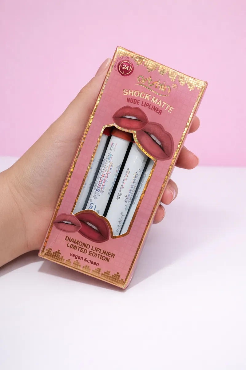 پک 12 عددی خط لب مات آرت اسکین مدل Shock Matte Nude